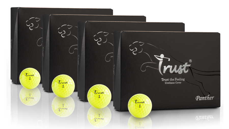 Trust Panther Golf Ball Yellow 4 pack